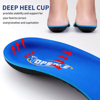 1 x RAW Customer Returns TOPSOLE Orthopedic Insoles Arch Support Shoe Insoles for Flat Feet, Plantar Fasciitis, Foot Pain, High Arch, Overpronation, Metatarsalgia, Heel Spur Insoles for Men Women - RRP €22.42