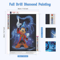 2 x Brand New NAIMOER Mouse Diamond Painting Adults, 5D Diamond Painting Pictures, Diamond Painting Adults Magic Diamond Painting Cartoon Children DIY Diamond Painting for Home Wall D cor 30x40cm - RRP €40.8