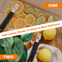 8 x Brand New Lemon Zester Peeler, Professional Lemon Zester with Cinnamon Knife Stainless Steel Lemon Slice for Gin Cocktails, Limes Oranges, Kitchen Tool PP Handle, 6.1 Inches  - RRP €48.32