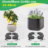 1 x RAW Customer Returns Linkax plant roller 35-48cm, rolling board plants up to 150 KG, saucer flowerpot large plant pot for outdoor use, parasol stand, trash can, rain barrel, water barrel, wine rack - RRP €34.42