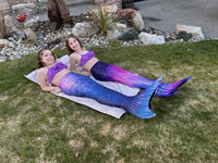 1 x RAW Customer Returns DNFUN Girls Mermaid Tail Swimsuit with Fin Mermaid Tail Cosplay Costume with Bikini for Swimming Girls - RRP €44.78