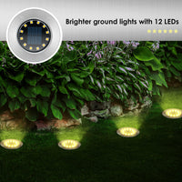 1 x RAW Customer Returns Solpex Solar Floor Light Solar Light for Garden 12 LEDs 8 Pieces, Warm White Garden Lights Stainless Steel Waterproof for Outdoor, Garden, Patio, Lawn, Yard, Walkway - RRP €30.73