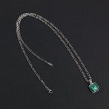 1 x RAW Customer Returns COAI Gift Ideas Men s Figaro Chain with Square Malachite Pendant 60cm - RRP €29.0