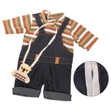 1 x RAW Customer Returns Miunana clothing clothing outfits for baby dolls, doll clothes 35-43 cm, dungarees with shoulder bag - RRP €7.64