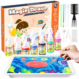 1 x RAW Customer Returns Joycabin Marble Paint Set for Kids, 12 Colors Children s Magic Paint Painting Set for Girls and Boys, Art and Craft, Birthday Gift - RRP €22.8