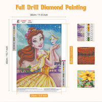 2 x Brand New NAIMOER Princess Diamond Painting Adults, 5D Diamond Painting Pictures Girls Diamond Painting Adults Diamond Painting DIY Diamond Painting for Home Wall D cor 30x40cm - RRP €40.8