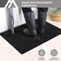 1 x RAW Customer Returns COSY HOMEER Indoor Doormat 60 x 90cm, Soft Absorbent and Dirt-Repellent Doormat Non-Slip, Low Profile Dirt Trapper Mat Machine Washable for Back Door, Entrance, Hallway, Kitchen, Black - RRP €30.24