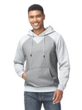 1 x Brand New YuKaiChen Men s Pullover Hoodie Patchwork Sweatshirt Casual Raglan Sleeve Hoodie with Pockets XL Light Grey - RRP €27.6