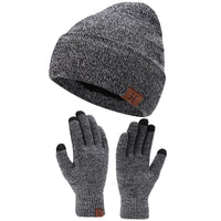 6 x Brand New Bequemer Laden Winter Thermal Hat Beanie and Touchscreen Gloves Set with Fleece Lining for Men and Women - RRP €144.0