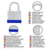 1 x RAW Customer Returns Belle Vous Steel Padlock Set Laminated, Padlock with 2 Keys 12pcs - 6mm Shackle 6.4x4.2x2.4cm Security Lock Padlock Weatherproof Indoor Outdoor Locker Lock with Key - RRP €42.99