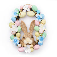 1 x RAW Customer Returns VALERY MADELYN 40.6cm Easter wreath with eggs and bunny, artificial door wreath, Easter egg wreath with LED light, wall wreath spring wreath for Easter decoration, spring decoration - RRP €31.45