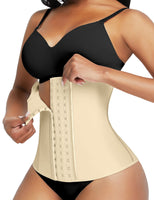 1 x RAW Customer Returns FeelinGirl Women s Waist Cincher Latex 9 Steel Bones Training Corset Underbust Corset Waist Cincher Beige XL - RRP €36.99