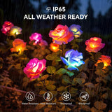 1 x RAW Customer Returns KOOPER Solar Lamps for Outdoor Garden, 4 Pack Upgarded Garden Decoration for Outdoors with 20 Rose Lights and Color Changing LED, IP65 Waterproof Solar Lights for Outdoor Lawn Patio Balcony Decoration - RRP €26.99