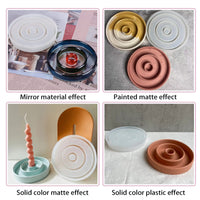 1 x RAW Customer Returns Circle candle holder silicone mold molds casting mold candle holder concrete plaster mold lipstick container resin mold silicone molds for resin, plaster, resin epoxy molds - RRP €9.06