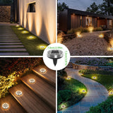 1 x RAW Customer Returns nipify 16 pieces solar floor lights outside, solar lights outdoor light with 8 LEDs, warm white LED floor light outside solar waterproof solar lamps for garden lawn walkway patio driveway - RRP €48.99