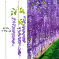 1 x RAW Customer Returns Jewlri Pack of 12 Artificial Flowers Wisteria Fake Wisteria Garland Flower Garland Hanging Silk Flowers for Home Decoration Weddings Home Garden Party Purple - RRP €18.59