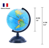 1 x RAW Customer Returns EXERZ 20cm Globe Education Rotating - Educational Geographical Modern Desk Decoration - for School, Home and Office - Diameter 20cm - RRP €24.99