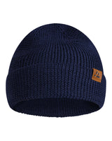 1 x RAW Customer Returns DANISH ENDURANCE Merino Wool Hat, Thermal Knitted Beanie, for Men and Women, Blue, One size - RRP €29.75