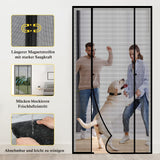 1 x RAW Customer Returns fowong VP magnet fly screen door, insect protection balcony door 160x230cm, cat safe, stronger magnets fly screen doors for sliding doors, two openings, black - RRP €42.85