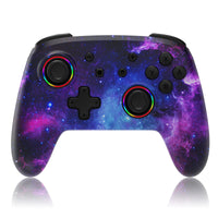 1 x RAW Customer Returns NexiGo Wireless Controller for Switch Switch Lite, Extra Controller for Nintendo Switch Controller, Bluetooth, with Vibration, Motion, Turbo and LED Light Cosmic Nebula  - RRP €39.98