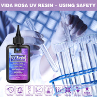 1 x RAW Customer Returns VidaRosa UV Resin Kit with Light, Super Crystal Clear Hard Resin Sunlight Curing Quick Start Kit for Jewelry Making, Domes, Coating and Casting, DIY Crafts - RRP €40.33