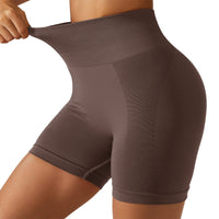 2 x Brand New JN JANPRINT shorts women s cycling shorts short sports pants running pants leggings seamless scrunch butt sports leggings high waist shorts for gym fitness workout yoga cycling brown, L  - RRP €36.28