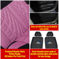 1 x RAW Customer Returns AUTOYOUTH Car Seat Covers Universal Fit Complete Set Car Seat Protector Tire Rails Car Seat Accessories, Pink - RRP €45.99