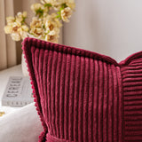 1 x RAW Customer Returns MIULEE Set of 2 Corduroy Velvet Cushion Covers Velvet Cushion Soft Decorative Cushion Cover Modern Cushion Cover Sofa Cushion Decorative Cushion Couch Cushion for Living Room Bedroom Burgundy 50 x 50 cm - RRP €23.41