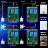 1 x RAW Customer Returns 433MHZ FR radio remote control switch wireless 2 channels, 10A AC 220V 230V 240V wireless relay receiver, RF relay module switch transmitter, control switch relay for garage door roller shutters light - RRP €16.13