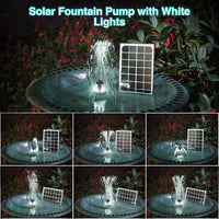 1 x RAW Customer Returns SZMP Solar Fountain for Outdoor Use 2024 Upgrade, 3.5W Solar Pond Pump LED Lights with 8 DIY Effects, 16.4ft Cable, 2000mAh Battery, Solar Water Pump Solar Floating Fountain Pump for Garden, Bird Bath - RRP €30.24