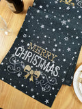 45 x Brand New Lifestyle table runner Christmas High-quality tablecloth, dark gray in a chic color combination 40x140 cm Christmas decoration table stars Merry Christmas Elegance Stain protection and washable - RRP €917.55