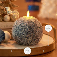 1 x RAW Customer Returns Luminara Spring Lake Crystal Pearl Glitter Ball Flameless Candle Odorless Real Wax Moving Flame LED Candle, Timer, Holiday Decoration Centerpiece 4 x 4.5  - RRP €55.49