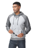 1 x Brand New YuKaiChen Men s Pullover Hoodie Patchwork Sweatshirt Casual Raglan Sleeve Hoodie with Pockets XXL Deep Grey - RRP €18.14