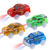 1 x RAW Customer Returns sikkeby Track Cars Magic Children s Gift Race Cars 4 Pack Replacement Track Accessories Cars for 3 4 5 6 7 8 Years Up Old Kids Boys Girls Toy Track Cars Compatible with most car tracks - RRP €22.84