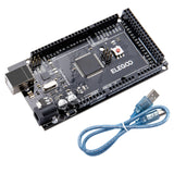 1 x RAW Customer Returns ELEGOO Mega 2560 R3 Board Card Compatible with Arduino IDE with Microcontroller Based on Mega with USB Cable Black Version Mega Kit - RRP €23.32