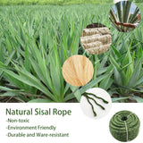 1 x RAW Customer Returns Sisal rope for scratching post, 6mm 30 meters natural cat rope, reusable hemp rope for repairing or replacing scratching posts, scratching towers, DIY craft rope, home decoration 30 m, green  - RRP €17.53