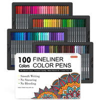 1 x RAW Customer Returns 100 Fineliner, Shuttle Art felt pen set with 100 colors and 0.4mm fine nib, for adults and children on coloring book, diary for coloring, drawing, detailed design, suitable - RRP €31.19