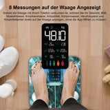 1 x RAW Customer Returns Body Fat Scale, Scale for People with Body Fat and Muscle Mass, 15 Body Data with Body Fat Analysis, Smart Scale with App, Large Display, Green - RRP €60.99