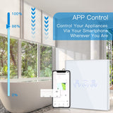 1 x RAW Customer Returns BSEED WiFi Smart Roller Shutter Switch, Remote Control and Timer Function with Smart Life Tuya APP, Works with Alexa Echo and Google Home, WiFi Blind Switch with Touch Panel White - RRP €22.4