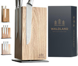 1 x RAW Customer Returns WALDLAND Premium knife block without knives magnetic knife block and 360 rotatable made of fine robust oak wood I magnetic knife holder for knives I wooden block I knife holder block 360 , oak  - RRP €65.5