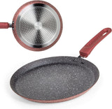 1 x RAW Customer Returns ROSMARINO pancake pan, 25cm - crepe pan made of cast aluminum with non-stick coating - for induction and other heat sources - including e-book of recipes - RRP €23.18