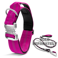 5 x Brand New Black Rhino - Tactical Dog Collar, Ultra Soft Neoprene Padded for Medium and Large Dogs Heavy Duty Metal Buckle Padded Handle for Dog Training XL, Pink  - RRP €102.0