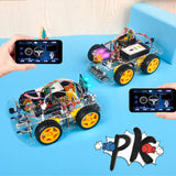 1 x RAW Customer Returns OSOYOO Robot Car Starter Kit V4.0 compatible with Arduino IDE - Electronics construction kit with camera - Line tracking module - Ultrasonic sensor - Car robot toy - Learning to program for children - RRP €73.84