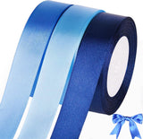 1 x RAW Customer Returns qingmeng 66m satin ribbon blue, 20mm gift ribbon blue wide, blue ribbon, gift ribbon wedding fabric, blue gift ribbon gift ribbons for baptism birthday decoration gift wrapping - RRP €7.66