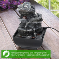 1 x RAW Customer Returns Biling Solar Garden Fountain Solar Fountain for Garden Fountain, 5.5W 3000mAh Battery Solar Powered 3-Tier Rock Waterfall Fountain, Rotating Ball Rocks Freestanding Cascade Fountains - RRP €40.33