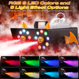 1 x RAW Customer Returns Smoke Machine, 1500W Smoke Machine with Light Effects, Removable Decorations, Upward Mist, for Halloween, Live Shows, Parties, Weddings, Concerts, Christmas - RRP €95.59