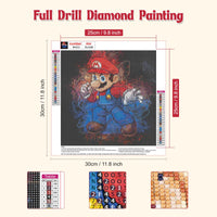 7 x Brand New NAIMOER Mario Diamond Painting Adults, 5D Diamond Painting Pictures Cartoon Diamond Painting Adults Diamond Painting DIY Anime Diamond Painting for Home Wall D cor 30x40cm - RRP €142.8