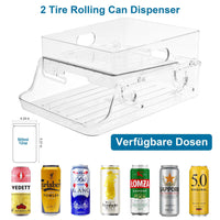 1 x RAW Customer Returns HNNJCK Refrigerator Organizer Cans Can Dispenser Refrigerator Drinks Organizer, Foldable Can Holder Refrigerator Organizer Bottles for 550ml Beverage Cans Beer Soda Cans - BPA Free - RRP €25.75