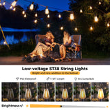 1 x RAW Customer Returns libtit 35.5 m outdoor fairy lights, dimmable with remote control, 50 2 ST38 fairy lights, outdoor 4 mode outdoor fairy lights, electricity, waterproof LED fairy lights, outdoor for patio, garden, balcony - RRP €60.49