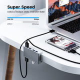 1 x RAW Customer Returns ORICO USB 3.0 Hub 4 Port, Aluminum SuperSpeed Data Hub with Extra Power Supply Port for Desktop Computer, MacBook, MacBook Air Pro Mini Silver  - RRP €26.21